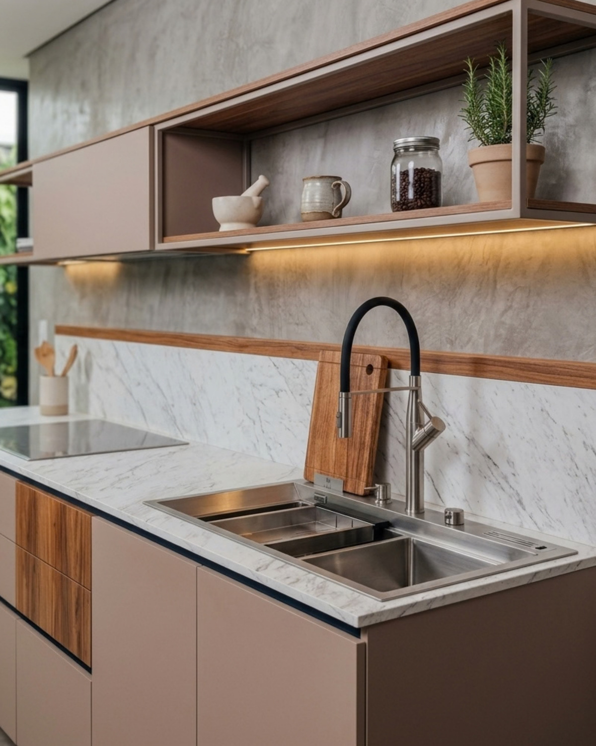 Tarja de Cocina 86 cm Dos Tinas Acero Inoxidable | HEIM HK 86 AA