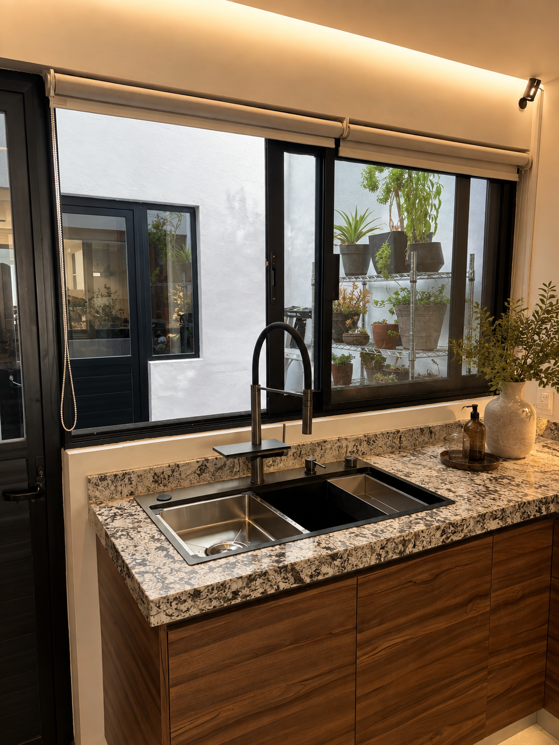 Tarja de Cocina 88 cm Una Tina Acabado Oxford PVD cepillad | HEIM HK 88 NW