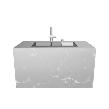 Tarja de Cocina 78 cm Dos Tinas Acabado Oxford PVD cepillado| HEIM HK 78 NA
